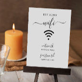 Minimalistisch WiFi-wachtwoord afdrukbaar Reclamebord Met Voetstuk