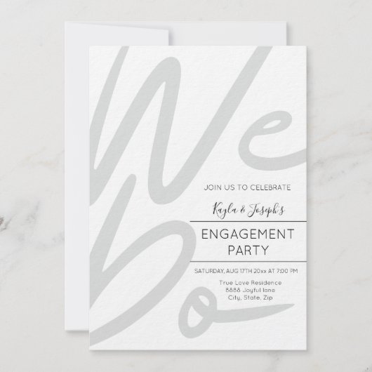 Minimalistisch Wij doen een uitnodiging voor een v (Voorkant)