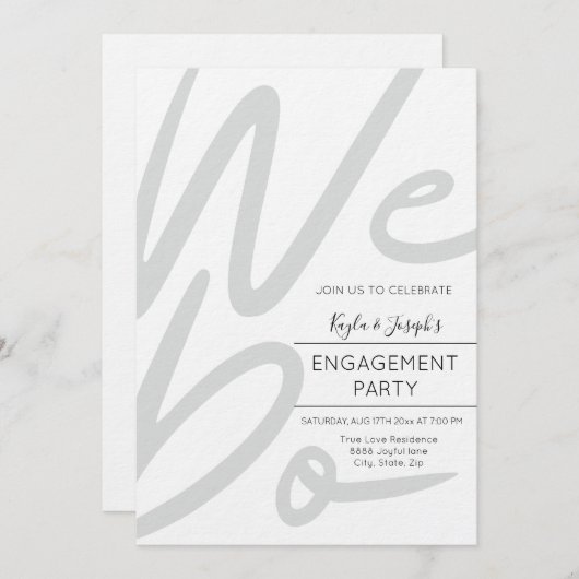 Minimalistisch Wij doen een uitnodiging voor een v (Voorkant / Achterkant)