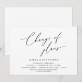 Minimalistisch, Wijziging van plannen, uitstel van Kaart (Voorkant / Achterkant)