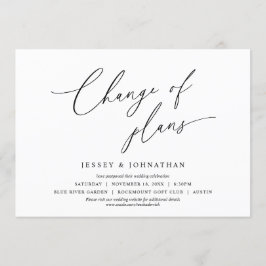 Minimalistisch, Wijziging van plannen, uitstel van Kaart