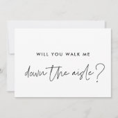 Minimalistisch Wil je me door het gangpad leiden? Kaart (Voorkant)