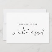 Minimalistisch Wil je onze getuigenvoorstelkaart z Kaart (Voorkant)