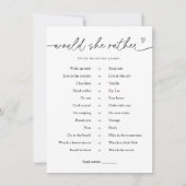 Minimalistisch wil ze liever bruids spel Kaart (Voorkant)