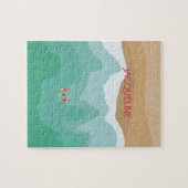 Minimalistisch wild zwemmen in de oceaan legpuzzel (Horizontaal)