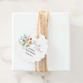 Minimalistisch Wildflower Groen Baby shower Bedankjes Labels (In situ)