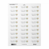 Minimalistisch Wildflower Groen retouradres label (Full Sheet)