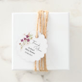 Minimalistisch Wildflower Paarse Baby shower Bedankjes Labels (In situ)