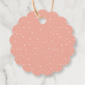 Minimalistisch Wildflower Perzik Baby shower Bedankjes Labels (Achterkant)