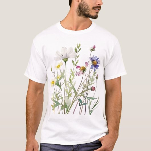 Minimalistisch Wildflower T-shirt (Voorkant)