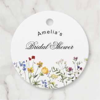 Minimalistisch Wildflower Vrijgezellenfeest Bedankjes Labels