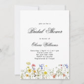 Minimalistisch Wildflower Vrijgezellenfeest Kaart (Voorkant)