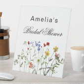 Minimalistisch Wildflower Vrijgezellenfeest Reclamebord Met Voetstuk (Insitu)