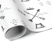 Minimalistisch wildklempapier cadeaupapier (Rol Hoek)