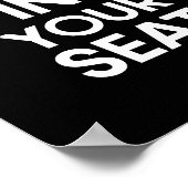 Minimalistisch Wilt u uw zitplaatsteken vinden Poster (Hoek)