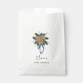 Minimalistisch Winter Kerstkrans Baby shower Bedankzakje