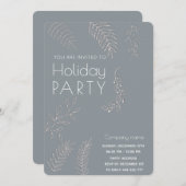 Minimalistisch wintergroen Vakantiefeest Kaart (Voorkant / Achterkant)