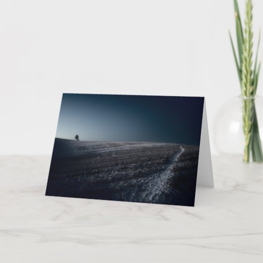 Minimalistisch winterlandschap Oude Linslade (8739 Kaart (Voorkant)