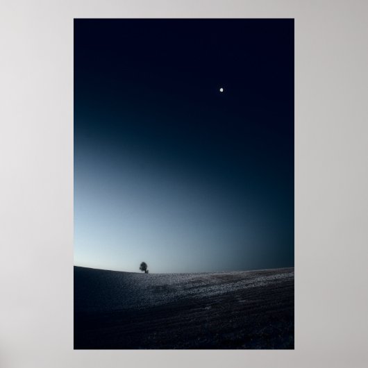 Minimalistisch winterlandschap Oude Linslade (8741 Poster (Voorkant)