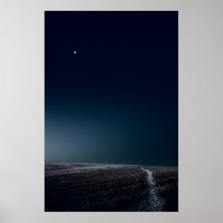Minimalistisch winterlandschap Oude Linslade (8742 Poster