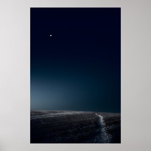 Minimalistisch winterlandschap Oude Linslade (8742 Poster (Voorkant)