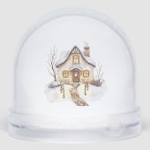 Minimalistisch wintermonogram sneeuwbol (Achterkant)