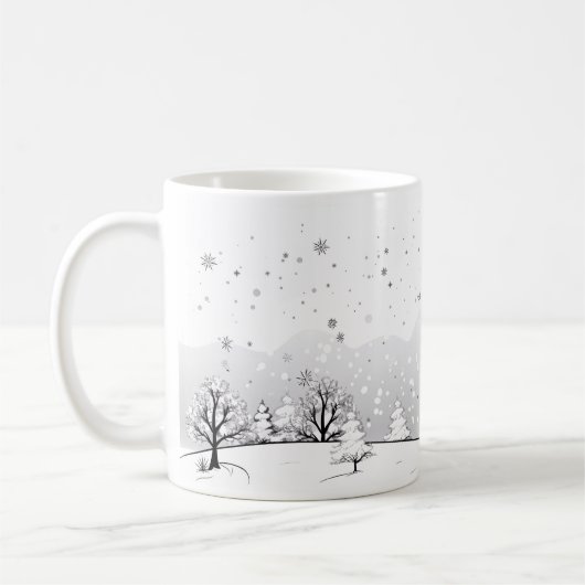 Minimalistisch winterseizoen in uw Mok (Links)