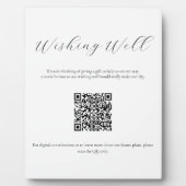 Minimalistisch Wishing Well Sign met QR-code Fotoplaat (Voorkant)