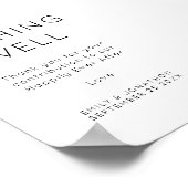 Minimalistisch Wishing Well Trouwbord Poster (Hoek)