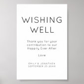 Minimalistisch Wishing Well Trouwbord Poster (Voorkant)