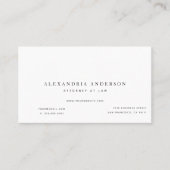 Minimalistisch Wit Advocaat Professioneel Visiteka Visitekaartje (Voorkant)