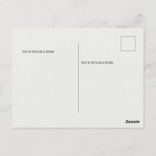 Minimalistisch wit Afstuderen Briefkaart (Achterkant)