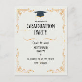 Minimalistisch wit Afstuderen Briefkaart (Voorkant)