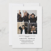 Minimalistisch wit Afstuderen met foto Kaart (Achterkant)