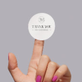 Minimalistisch Wit Bedankt Custom Logo Round Busin Ronde Sticker