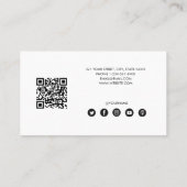 Minimalistisch wit bedrijf Next Appointment Card Visitekaartje (Achterkant)