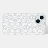 Minimalistisch wit bloempatroon iPhone 15 Pro Max  Case-Mate iPhone Case (Achterkant (horizontaal))