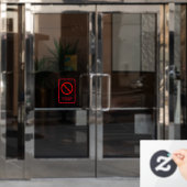 Minimalistisch wit bordje 'niet roken en vapen' raamsticker (Kantoordeur)