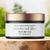 Minimalistisch wit cosmetica potje label adreslabel wikkel