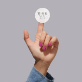 Minimalistisch wit dank u ronde Sticker