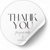 Minimalistisch wit dank u ronde Sticker