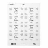 Minimalistisch wit druppelfleslabel etiket (Full Sheet)