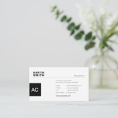 minimalistisch, wit, eenvoudig, professioneel, boh visitekaartje (Staand voorkant)