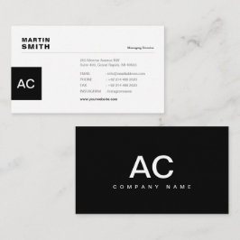 minimalistisch, wit, eenvoudig, professioneel, boh visitekaartje