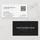 minimalistisch, wit, eenvoudig, professioneel, boh visitekaartje (Voorkant / Achterkant)