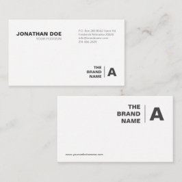minimalistisch, wit, eenvoudig, professioneel, boh visitekaartje