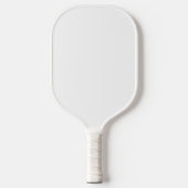 Minimalistisch wit effen effen kleur eenvoudig mod pickleball paddle (Voorkant)