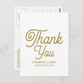 Minimalistisch - Wit en goud - Weddenschap Harteli Briefkaart (Voorkant / Achterkant)