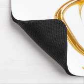 Minimalistisch wit en gouden marmer muismat (Hoek)