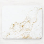Minimalistisch wit en gouden marmer muismat (Voorkant)